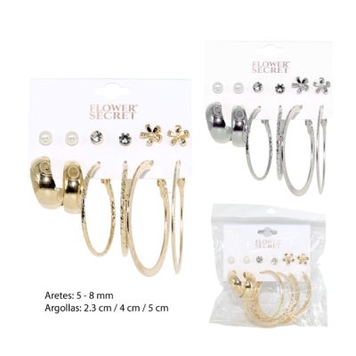 Set Aros Argollas y Chicos