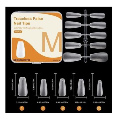 Uñas 100Ud - Medium Coffin M